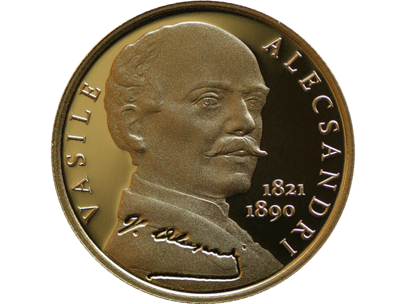 Lansare moneda din aur cu tema „200 de ani de la nasterea lui Vasile Alecsandri”