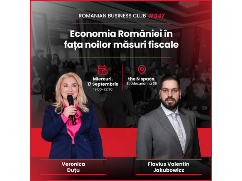 Veronica Dutu explica noile masuri fiscale la Romanian Business Club: ce castiga participantii